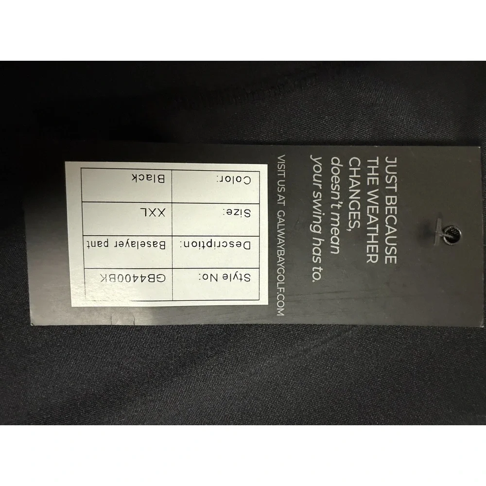 Galway Bay‎ men's thermal underwear, Black, Size XXL